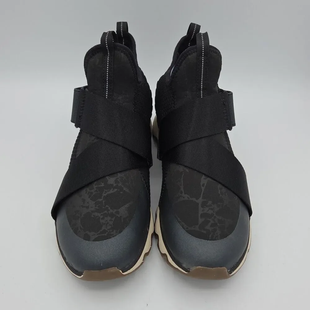 Sorel Kinetic NL3374-010 Women's Black Sneak Slip On Sneaker Shoes Size 10.5 EUC